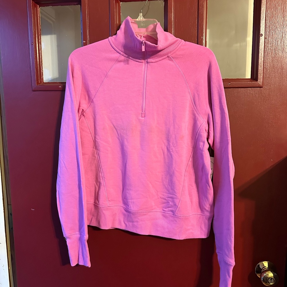 Jockey Women's Bright Pink Half-Zip Sweatshirt